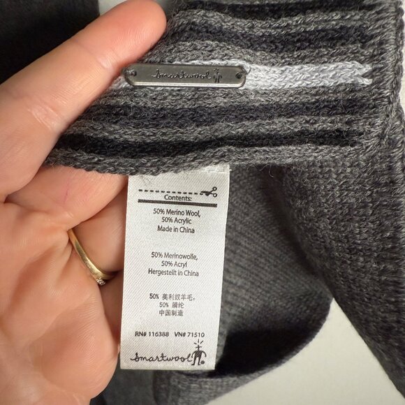 Smartwool Men's Gray Merino Wool Scarf - Picture 2 of 2